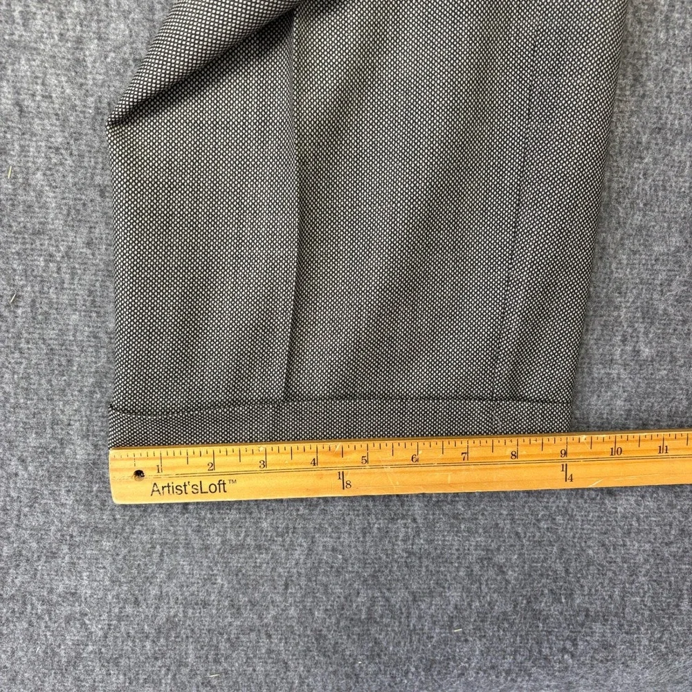 Joseph Abboud Mens 42R Suit Set Brown Black Micro Pattern Pleated 36X30
